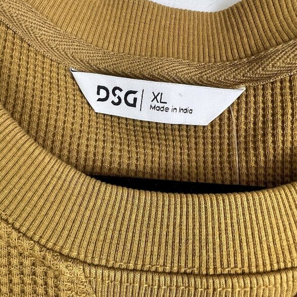 DSG Honey Brown Waffle Knit Long Sleeve Pullover Crewneck Sweatshirt Size XL NWT - Picture 5 of 9